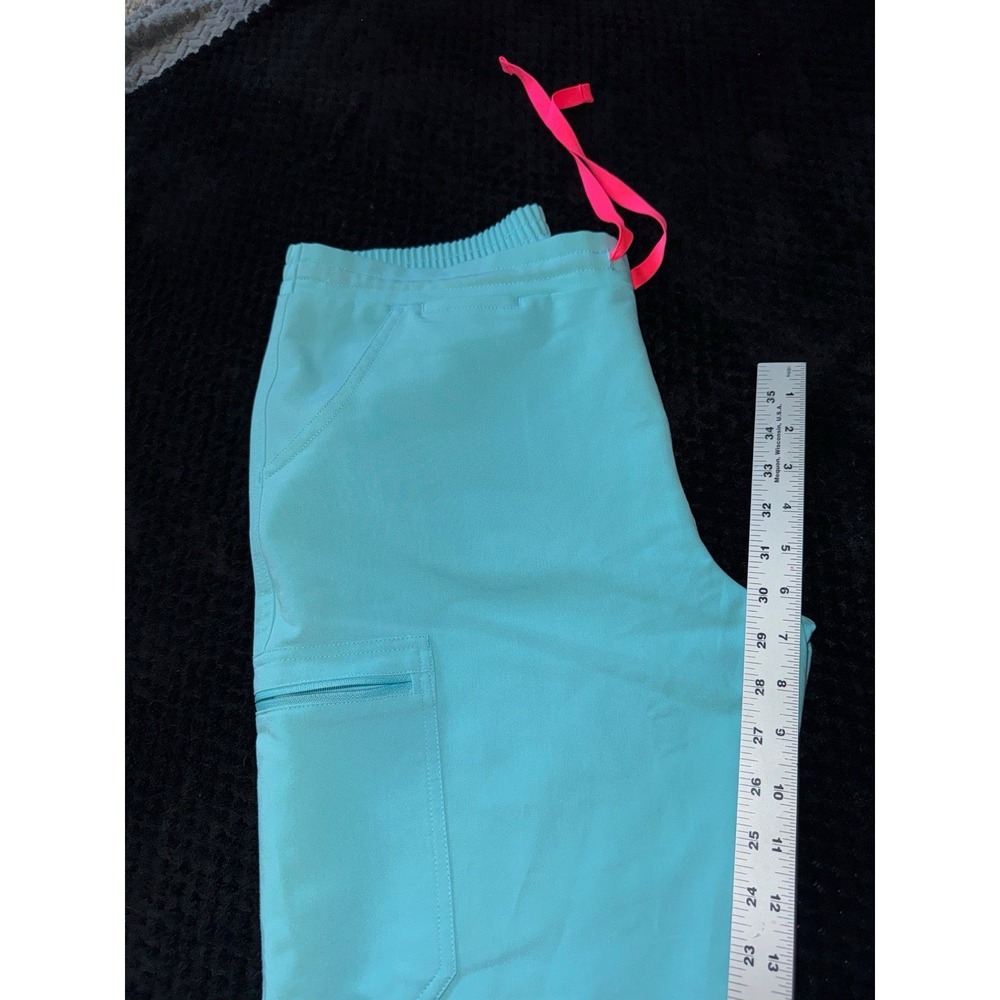 Figs Jogger Women Yola Skinny Neon Blue Technical Scrub Size Medium - Picture 10 of 10